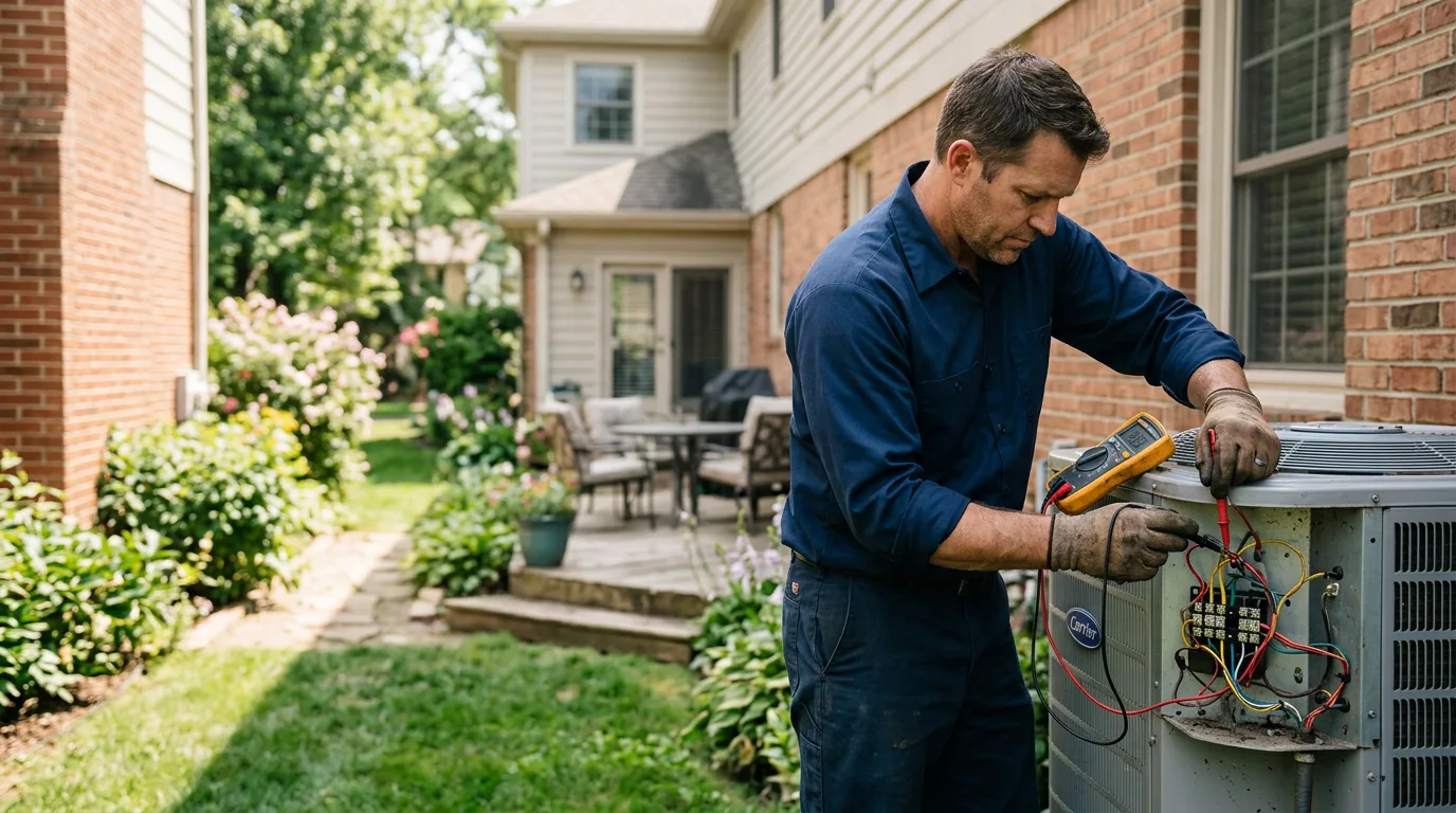 HVAC technician working near Plainview, AR